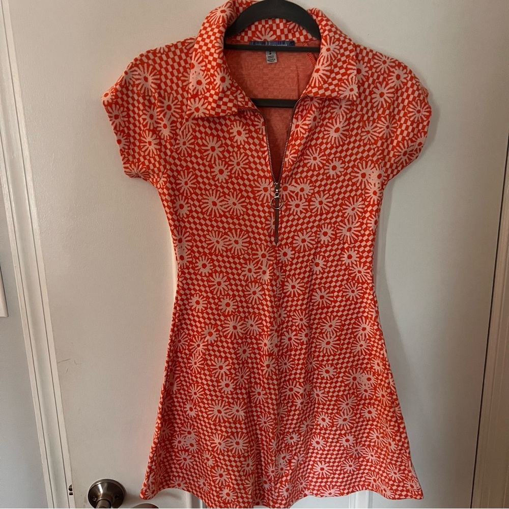 Urban Outfitters Red Floral Button Down Shirt/dress
